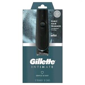 Braun Gillette Intimate Pubic Hair Trimmer - Black - NEW, SEALED